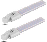Trahoo-Gx23 Led Light Bulb 6w Replacement 13w Cfl Led Stick Pl Bulb Gx23-2 Pin Base,360¡Ã Beam Angle 750lm,Warm White 3000k,Driven By 100-277v And Cfl Ballast 2 Pack (Warm White, Gx23 6w)