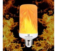 Trahoo-Hansang Led Flame Effect Light Bulb,Flickering Fire Bulbs 4 Modes With Upside Down E26 Base,Creative Decorative Light,Simulated Vintage Flame Light For Halloween,Chirstmas,Party,Bar Decoration