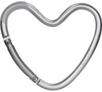 Trahoo-Heart Hook Silver Crochet En Forme De C?Ur Pour Poussette Ou Sac À Dos (Crochet Pour Poussette Pour Un Usage Quotidien Et Dispositif De Suspension Pour Poussettes), Argent