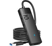 TRAHOO-Hub USB 3.2 à 4 Ports avec Câble 100 cm, Hub Adaptateur USB, USB 3.2 Gen 2 10Gbps Hub de Transfert de Données pour Ordinateurs Portables, PC, MacBook Pro/air, iMac, Surface Pro, PS4