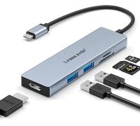 TRAHOO-Hub USB C, Station d'accueil USB C, Adaptateur USB C Multiport 5 en 1 avec 4K HDMI, 2 USB 2.0, Lecteur SD/TF pour Steam Deck/Switch, MacBook Pro/Air, ChromeBook, PC Tablette Type-C,etc