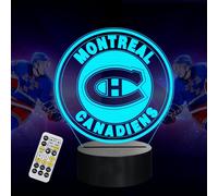 Trahoo-Ice Hockey Night Light, 3d Lamp 16 Color Changing With Remote Control And Dimmable, Mens Ice Hockey Decor Light Birthday Christmas Gifts For Kids Boys Girls Hockey Sports Fans