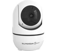 TRAHOO-iCM001 T¿¿l¿¿camenre WiFi de Surveillance d'int¿¿rieur HD 720p 2,4 GHz avec Vision Nocturne et Audio bidirectionnel ¿C Interception de mouvements ¿C Zoom Manuel ¿C Rotation 360¡ã Blanc