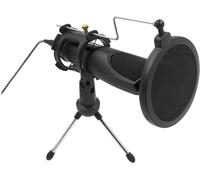 TRAHOO-- Influence Microphone Omnidirectionnel A Condensateur, Son De Qualit¿¿ pour Ordinateur De Bureau, Id¿¿al pour Streaming, Youtubeur, Podcast - Noir
