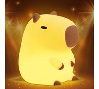 Trahoo-Jolies Veilleuses Capybara, Animal En Silicone Doux Au Toucher, Lampe Led Avec Intensit¿¿ Variable Et Minuterie, Portable Rechargeable, D¿¿Coration De Table De Chevet, Chambre ¿¿ Coucher