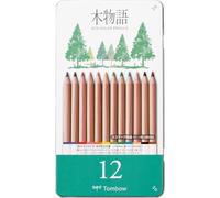 Trahoo-Ki-Monogatari Crayon De Couleur Eco Certifié Pefc, Boîte Métallique Pratique, À Base De Cire, Boite De 12 [Cb-Rs-12c]