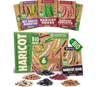 TRAHOO-Kit de graines de haricot bio - 6 variétés pour une culture facile dans le jardin, sur le balcon ou dans une jardinièr[J40]