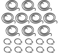 Trahoo-Kit De R¿¿Paration De Ressort De Poign¿¿E De Porte 2,5 Tours, 2 Mm D'¿¿Paisseur, 27,5 Mm De Diam¿¿Tre, Circlip De 1 Mm, Kit De Poign¿¿E De Porte ¿¿ Monter Soi-M¿ºme, Rev¿ºtement Noir