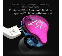 TRAHOO-KZ ZST X Écouteurs Intra-Auriculaires colorés 1BA 1DD Double Pilote Filaire HiFi Écouteurs de Jeu ergonomiques avec câble détachable à 2 Broches pour Singer Audiophile DJ