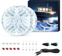 Trahoo-Led Boat Light, 32.8ft Marine Waterproof Led Strips, Boat Interior Light, Accent Light, Courtesy Interior Lights, Fishing Night For Pontoon Bass Fishing Yacht Kayak (12v, White)