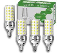 Trahoo-Led Corn Light Bulb E12 Base 80w Equivalent 900 Lumen 6000k Cool Daylight White 7w Led Llight Bulbs Non-Dimmable Led Corn Bulbs Pack Of 4