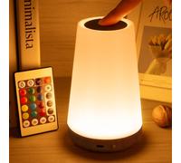 Trahoo-Led Night Light For Kids Baby Bedside Lamp Nursery Touch Sensor And Remote Control Dimmable Rechargeable Tabletop 13 Colors Changing 5 Brightness Adjustable Portable Lamp For Bedroom Eye Carin