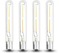 Trahoo-Led T6.5 Exit Sign Clear Light Bulbs, 2w E17 Intermediate Base T6.5 Led Appliance Bulb (20w Incandescent Equivalent) For Refrigerator Freezer, Daylight 6000k (4-Pack)