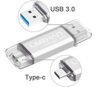 TRAHOO-LEIZHAN Clé USB Type C 64 Go,Flash Drive USB 3.0 OTG pour Huawei Samsung Smartphone Android de Type C-Argent