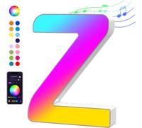 Trahoo-Light Up Letters Led Letter - Color Changing Alphabet Music Sync Sign Gifts For Girls Women Party Birthday Decorations App Control Night Light Christmas Valentine Wall Table Decor (Z)