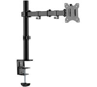 TRAHOO-LogiLink BP0097 Support de Bureau en Aluminium pour écran LCD, LED, OLED, etc. 360° Longueur du Bras : 454 mm