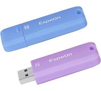 TRAHOO-Lot de 2 Clé USB, 64 Go USB 3.1 Flash Drive, PenDrive, couleurs pastel: bleu clair, violet clair
