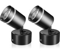 Trahoo-Lot De 2 Lampes De Lecture Led 12 V, 5 W 12 V, Blanc Chaud 3000 K, Pour Intérieur De Camping-Car, Lampe De Lecture Pour Lampe De Chevet, Caravane, 5ème Roue Ou Véhicules