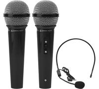 TRAHOO-Lot de 2 microphones simul¿¿s, en plastique paillet¿¿, pour enfants, pour karaok¿¿ ou accessoires de costume