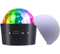 TRAHOO-Mini Disco Ball Light Battery Operated, Sound Activated Multi-coloured Disco Ball Light,Car Decoration Light,Led Stage Light,Christmas Lights,Party Light(Portable & Battery Powered) (battery