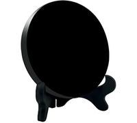 Trahoo-Miroir En Obsidienne Noire, Miroir De D¿¿Coration Int¿¿Rieure En Obsidienne Noire, Miroir ¿¿Nerg¿¿Tique Avec Support(8cm)