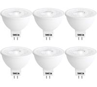 TRAHOO-MR16 LED Bulbs GU5.3 Non-Dimmable, 12V Outdoor Landscape Light Bulb, 5W 450LM 50W Halogen Equivalent, 3000K Warm White, 40 Degree Flood, for Track Recessed Lighting, 6 Pack