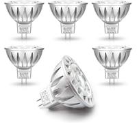 TRAHOO-MR16 Led Bulbs Replace 50W Halogen EquivalentBi-pin GU5.3 7W 12V Low Voltage2700K Warm White Spotlight for Outdoor Landscape Flood Track Recessed Down LightingNot Dimmable50MM560lm38°6pcs