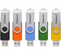TRAHOO-Office Line Multipack Clé USB 5 x 32 Go ¿ Super Speed USB 3.2, jusqu'à 70 Mo/s, Couleurs Assorties avec Arceau en métal et étiquettes d'étiquetage