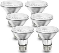 Trahoo-Par20 Bulbs, 6 Pcs 120v 50w Par20 Flood Light Bulbs, E26 Medium Base Long Lasting Life High Output Reflector Flood Lights -Warm Light