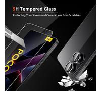 Trahoo-Pellicola Protettiva Per Xiaomi Poco X7 Pro 5g, 2 Pezzi Vetro Temperato E 1 Set Pellicola Fotocamera Individuali, Durezza 9h Anti Graffio Protezione Schermo Per Xiaomi Poco X 7 Pro 5g