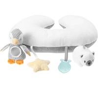 Trahoo-Petit Pinguin Tummy Time - Coussin Interactif Pour Bébé Gris Convient Dès La Naissance