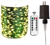 TRAHOO-Plug in Green Wire Fairy Lights Warm White LED String Lights Twinkle Lights with Remote 8 Modes for Christmas Tree Living Room Patio Garden Backyard (Warm White, 660FT)