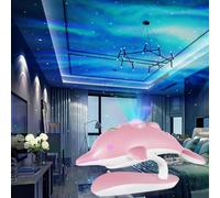 Trahoo-Projecteur De Ciel Étoilé Dauphin - Veilleuse Led - Télécommande Intelligente - Projecteur D'étoiles Galaxy - 8 Couleurs - Cadeau De Noël - Décoration De Chambre D'enfant