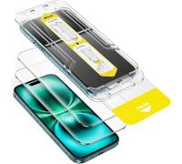TRAHOO-Protection D'écran pour iPhone 16 Plus 6,7 Pouces, Installation Ultra Facile en 10 Secondes, Film en Verre Trempé Sans Bulles, Compatible avec les Coques, Transparent HD, Lot de 2