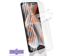 TRAHOO-Protection d'écran pour Moto Edge 50 Pro Non-Verre Trempé, 4 Pièces Protection d'écran Film Flexible, Haute définition, Facile à Installer Verre Trempé pour Moto Edge 50 Pro