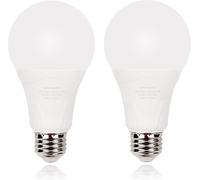 TRAHOO-Radar Motion Sensor Light Bulb, 2 Pack A21 15W (100W Equivalent) 1500LM E26 Dusk to Dawn LED Bulbs Outdoor Lighting, Auto Motion Detector Light for Garage, Porch, Driveway, Patio,£¿Daylight 500