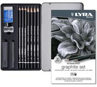Trahoo-Rembrandt Graphite Set - Boîte Métal 9 Crayons Graphite + Accessoires