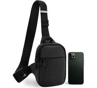 Trahoo-Sacoche Homme Femme Bandouliere Sac Bandoulière Sports Étanche Sport Sling Sac De Poitrine Randonnée Portable Crossbody Nylon Sacs Bandoulière Crossbody Pour Iphone Samsung Xiaomi 7.5" Noir