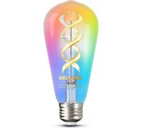 TRAHOO-Smart LED Edison Bulb, ST58 E26 Color Changing WiFi & Bluetooth Vintage Filament Bulb, Alexa & Google Assistant Compatible, RGBCW, 50W Equivalent, Pack of 1