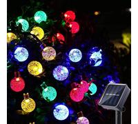 TRAHOO-Solar String Lights Outdoor 100 Led 40 Feet Multi-Color Crystal Globe Lights with 8 Lighting Modes, Waterproof Solar Powered Patio Lights for Garden Yard Porch Wedding Party Decoration