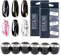 Trahoo-Spider Gel Nail Art 6 Couleurs Vernis Gel Semi Permanent Diy Conception Point To Line Peinture Vernis