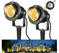 TRAHOO-Spot Lights Outdoor, 8W Dusk to Dawn Outdoor Spot Lights for Yard Electric Low Voltage Landscape Lights Plug in Spotlight with Stake Halloween Spotlight Outdoor for Backyard Garden House (2PCS