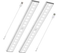TRAHOO-Stick-On Anywhere Portable Closet Lights Wireless 18 Led Under Cabinet Lighting Motion Sensor Activated Build In Rechargeable Battery Magnetic Little Safe Night Tap Light for Closet Cabinet (S