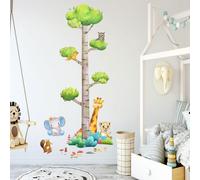 Trahoo-Stickers Muraux Toise Murale Enfant Autocollant Mural Animaux Girafe ¿¿L¿¿Phant Lion Cerf Deco Murale Convient Pour Chambre Enfant Bebe Garcon Fille Mur Salon D¿¿Coration
