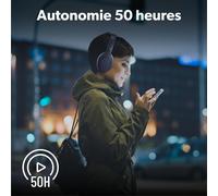 TRAHOO-T¿NB Tonality, Casque sans Fil Pliable A Réduction De Bruit Passive, avec Connexion Bluetooth, Son Stéréo avec Micro Intégré, Autonomie Jusqu¿à 30 Heures ¿ Bleu