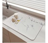 TRAHOO-Tapis Egouttoir Vaisselle 30x40cm, Super Absorbant, Pliable, Antidérapant, Tapis de Séchage Rapide pour Comptoir de Cu[J146]