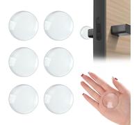 Trahoo-Tozkzo 6pcs Butee De Porte Adhesive, Transparentes Arret De Porte Murale Pour Protection Poignee Porte Butoir En Silicone Pour Murale Protection