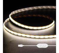 TRAHOO-USB 5V COB LED Strip Lights 3.28ft/1M, Natural White 4000K Dimmable USB Powered Density COB Tape Flexible Cuttable LED Strip for TV Backlight, 3D Printer, RV, Sewing Machine, Bedroom, Mirror