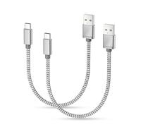 TRAHOO-USB Type C Cordon Charge Nylon 0.3M 2Pack,Câble Chargeur pour iPad Pro 11 12.9 Air 4 5 2020 Mini 6 2022,iPhone 17 16 15 Max,Samsung Galaxy A54,A53,A52,A32,A42,Plus S23 S22 S21,Z Fold Flip
