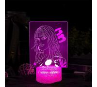 Trahoo-Veilleuse 3d, Veilleuse 3d Illusion Led, 3d Lampe Ts Pour Enfants, T¿¿L¿¿Commande 16 Couleurs Changeantes Avec Interrupteur Tactile, Lumi¿¿Re De Nuit St¿¿R¿¿Oscopique Variable Pour ¿¿Clairer Vo